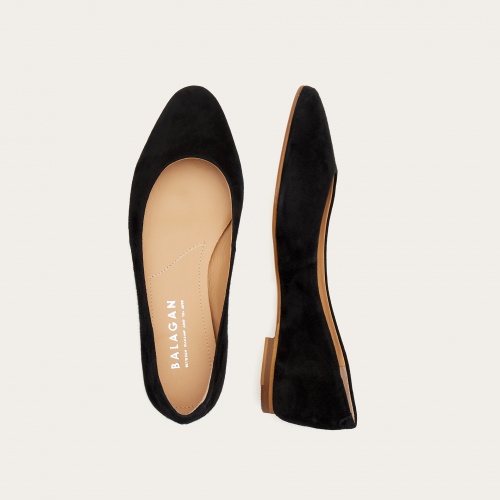 Mishor Ballerina, black suede #811